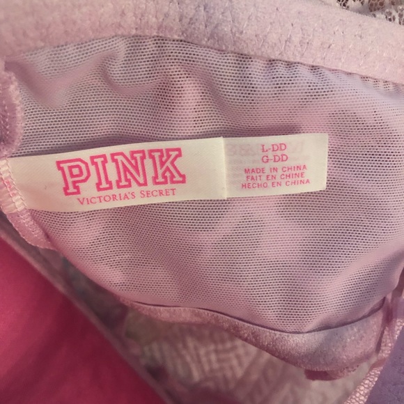 Pale Pink Padded Lace Bralette-Like new! So pretty - Picture 3 of 4